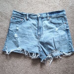 Light Blue Distressed Denim Women’s Shorts